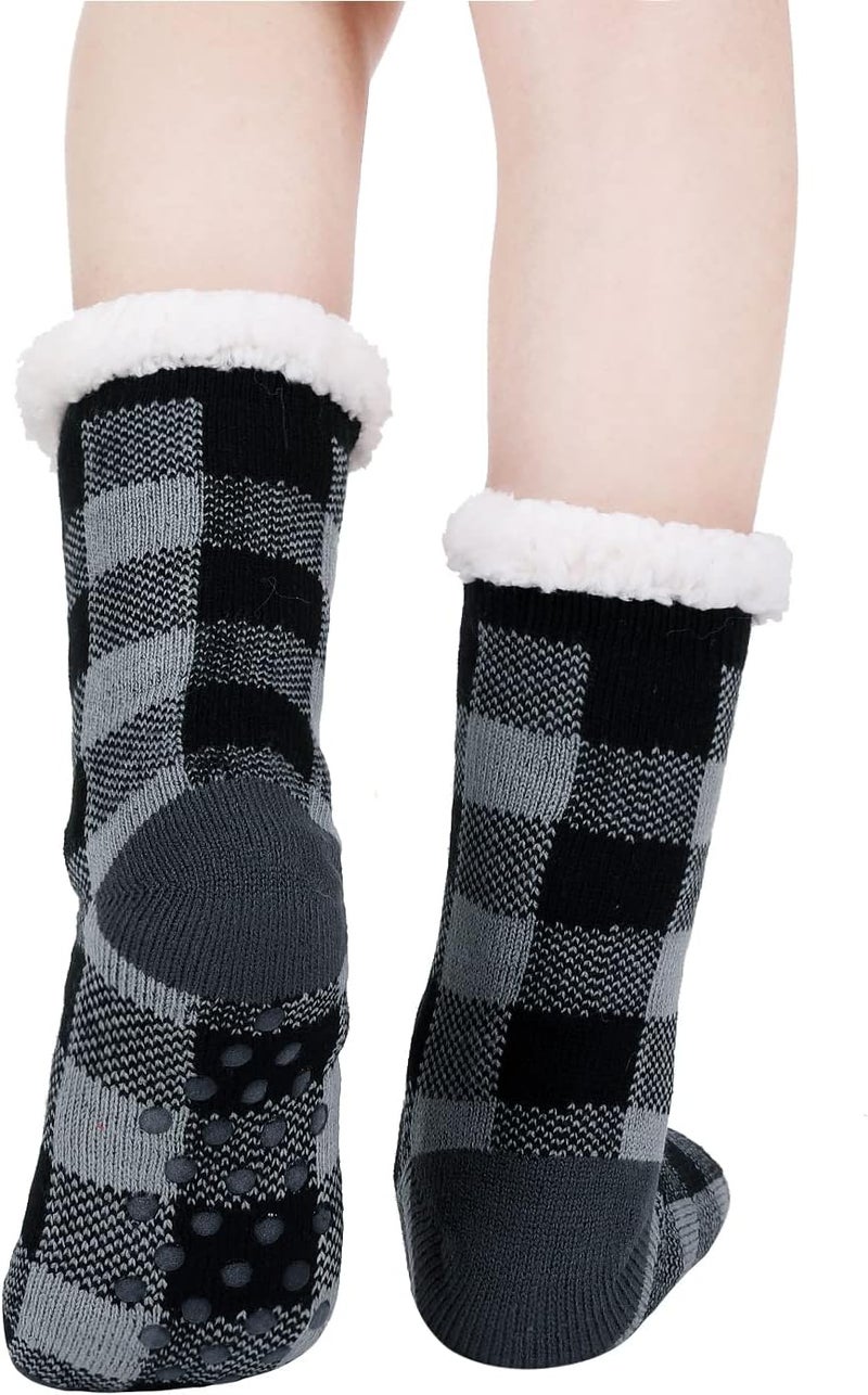 Chassic Sherpa Lined Slipper Socks for Women, Non-Slip Cozy Winter House Socks, Soft Fuzzy Socks, Christmas Gifts for Women & Ladies Stocking Stuffers - Image 5